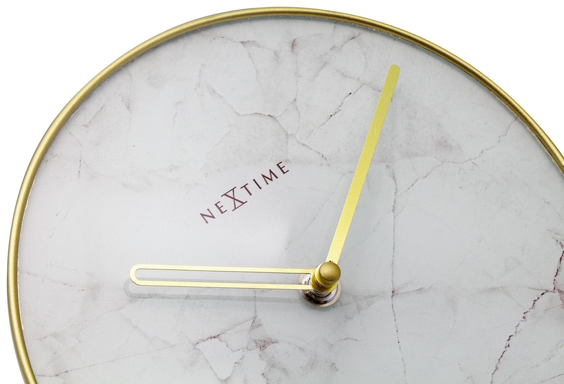 Zegar stojący Marble 20 cm biało-złoty  - zdjęcie 7
