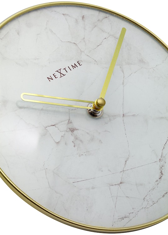 Zegar stojący Marble 20 cm biało-złoty  - zdjęcie 8