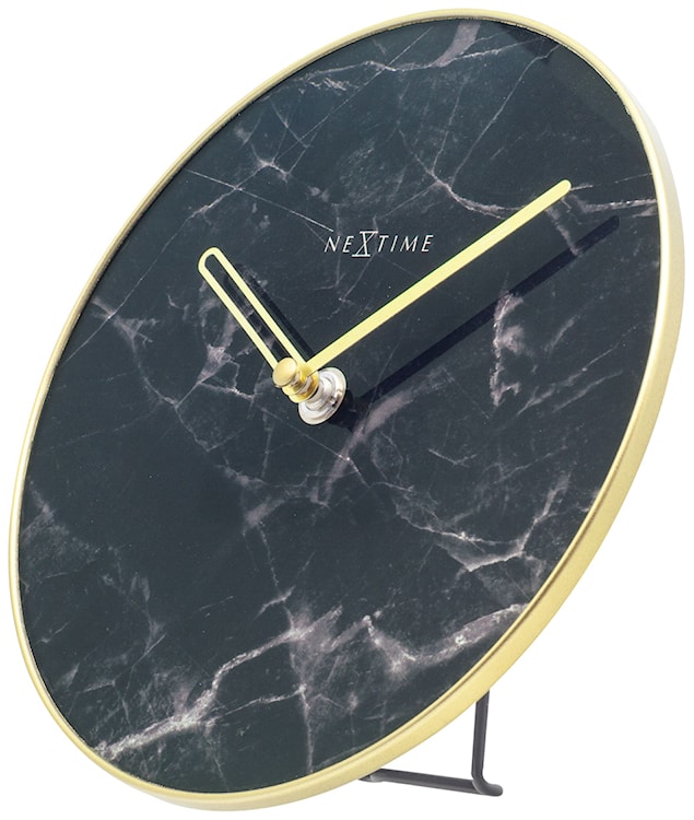 Zegar stojący Marble 20 cm czarno-złoty  - zdjęcie 5
