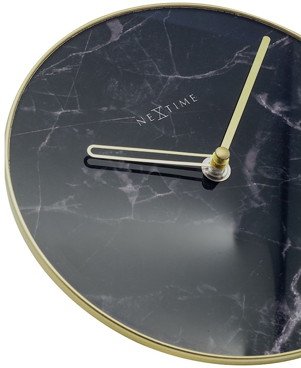 Zegar stojący Marble 20 cm czarno-złoty  - zdjęcie 6