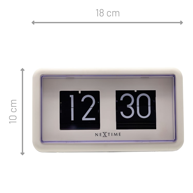 Zegar stojący Flip Clock 18x10 cm biały  - zdjęcie 10