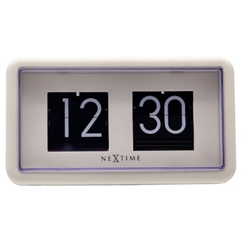 Zegar stojący Flip Clock 18x10 cm biały