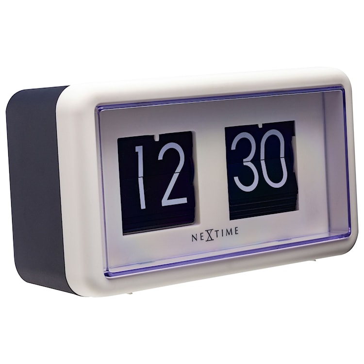 Zegar stojący Flip Clock 18x10 cm biały  - zdjęcie 6