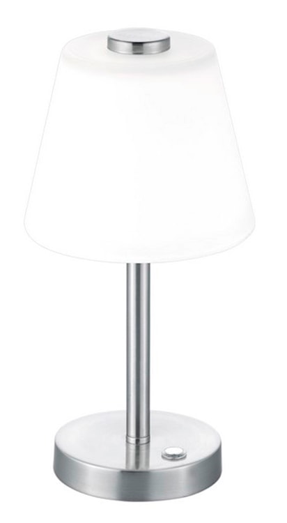Lampa stołowa Emerald LED biało-srebrna
