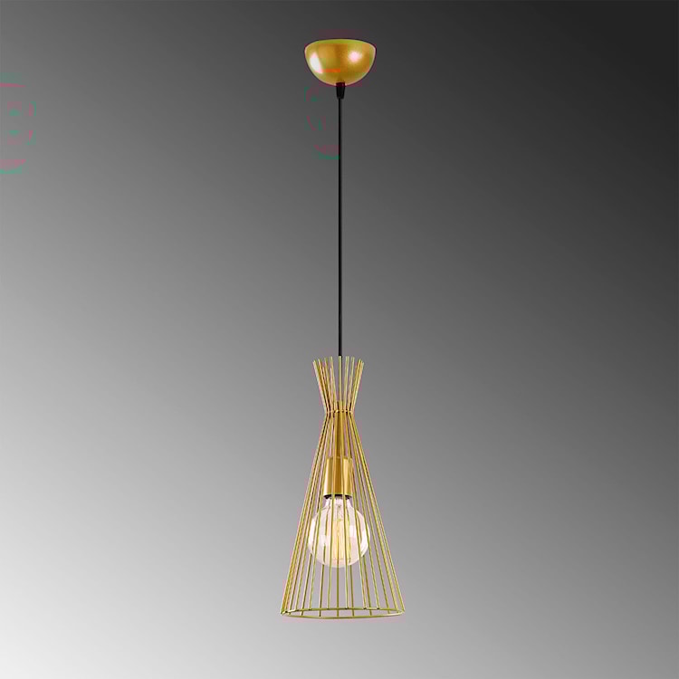 Lampa wisząca Tojil x1 trójkątna złota  - zdjęcie 8