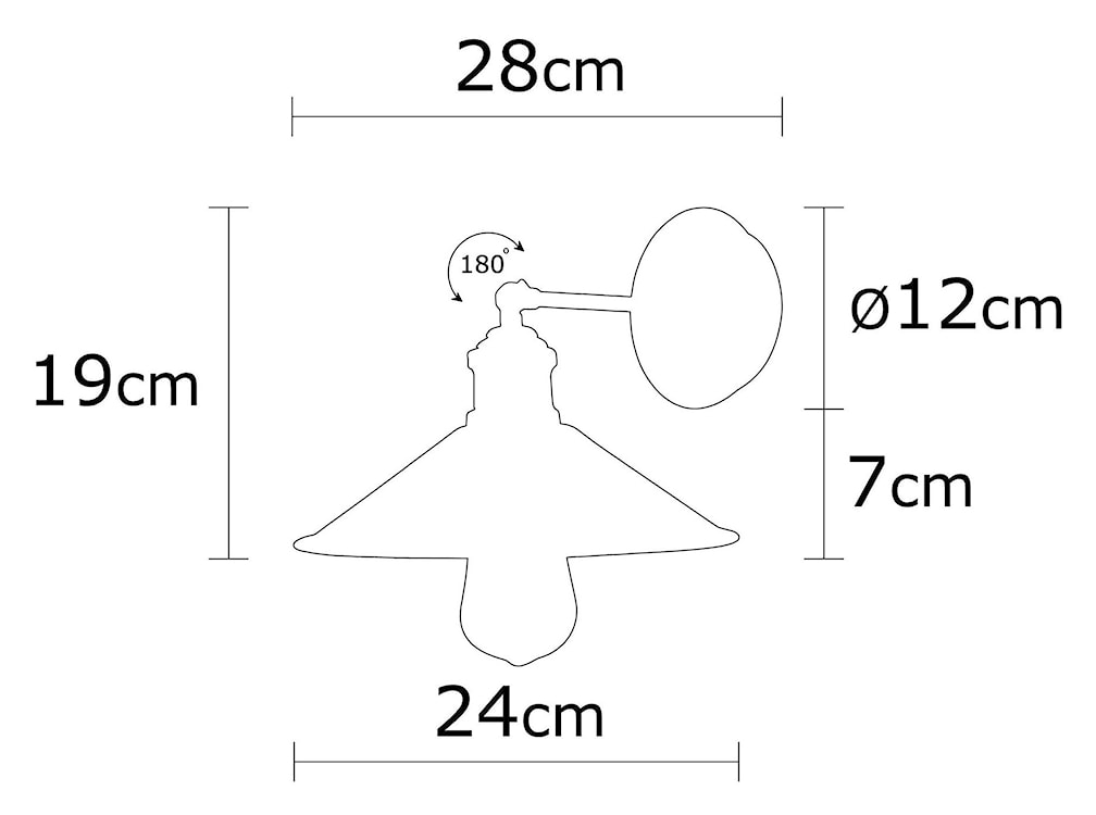 Kinkiet ścienny Staice kapelusz średnica 24 cm złoty  - zdjęcie 6