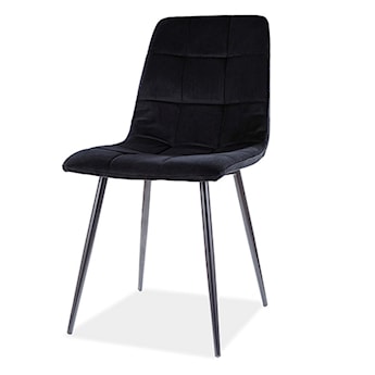 Krzesło tapicerowane Kaveh czarne tkanina hydrofobowa