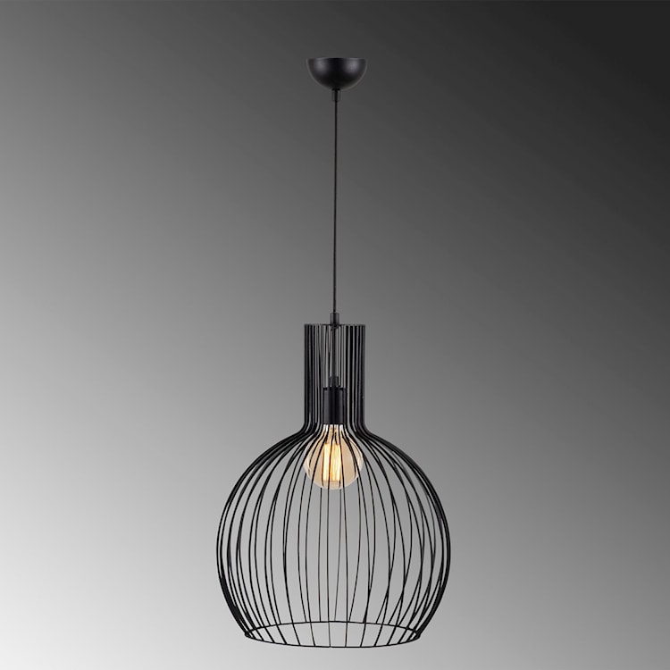 Lampa sufitowa Ozzia okrągły klosz średnica 38 cm czarna  - zdjęcie 3
