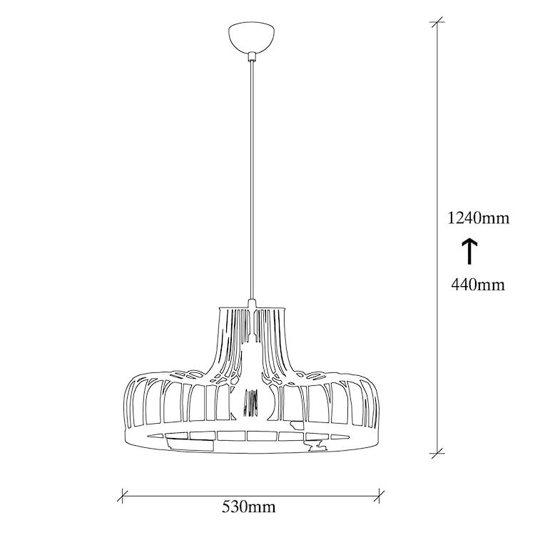 Lampa wisząca Vantrows średnica 53 cm czarno-złota  - zdjęcie 4