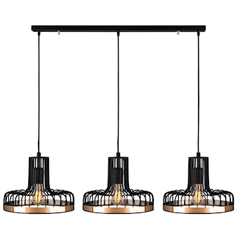 Lampa wisząca Vantrows x3 czarno-złota