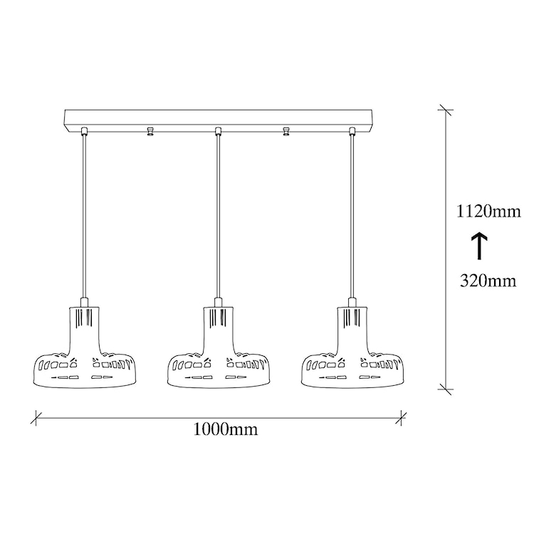 Lampa wisząca Vantrows x3 czarno-złota  - zdjęcie 3