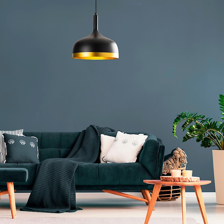 Lampa sufitowa Rientaki średnica 30 cm czarno-złota  - zdjęcie 2