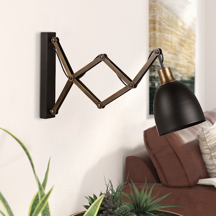 Lampa ścienna Derealle z regulacją czarna  - zdjęcie 2