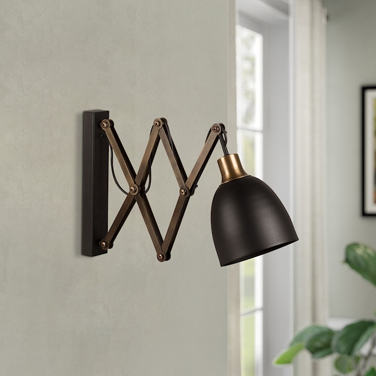 Lampa ścienna Derealle z regulacją czarna  - zdjęcie 3