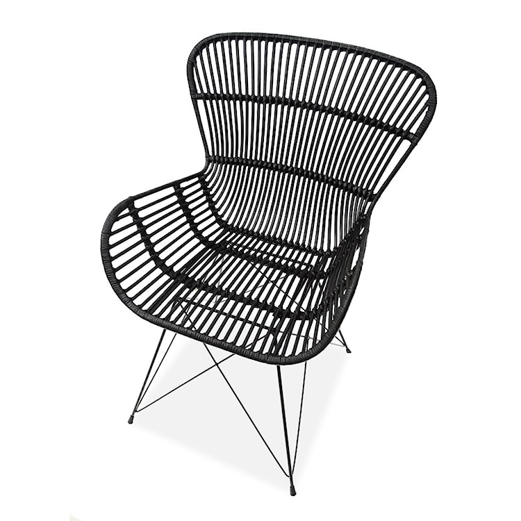 Krzesło Balido z czarnego rattanu  - zdjęcie 4