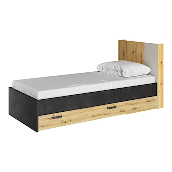 Łóżko Qubic z szufladą dąb artisan 90x200 cm