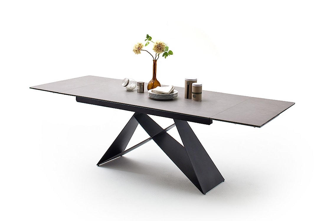 Stół do jadalni Hootion rozkładany 160x240x90 cm jasnoszary  - zdjęcie 2