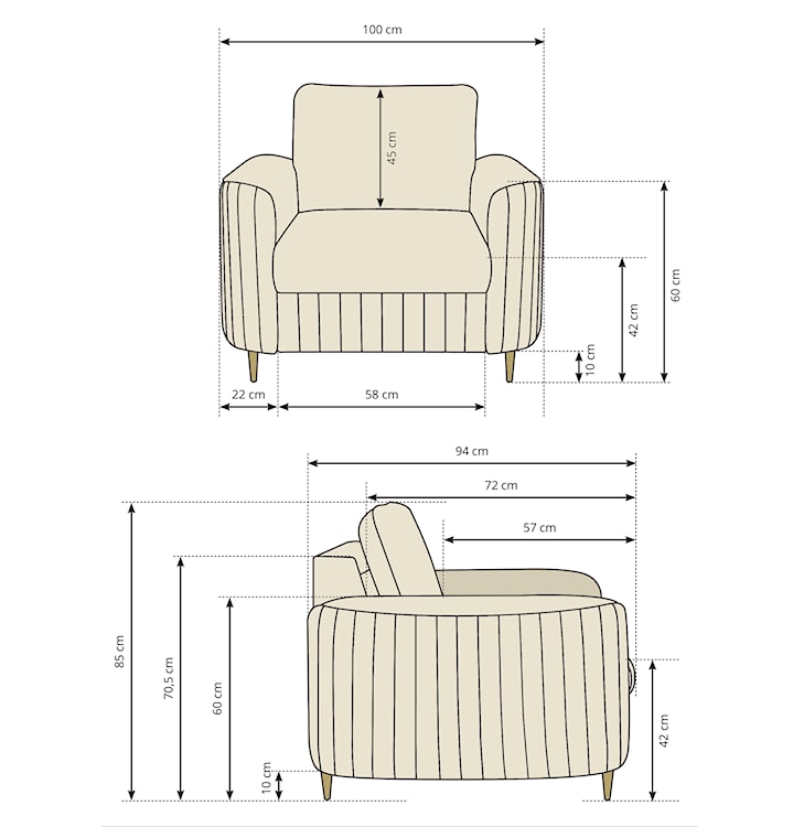 Fotel kubełkowy Pantano jasnobeżowy velvet łatwoczyszczący  - zdjęcie 4