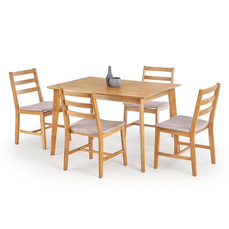 Stół z krzesłami Ques jasny dąb  - zdjęcie 2