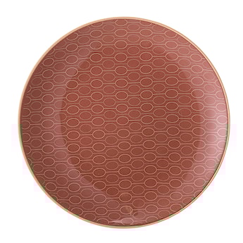 Talerz Bloomingville Wibke z kamionki pomarańczowy średnica 20 cm