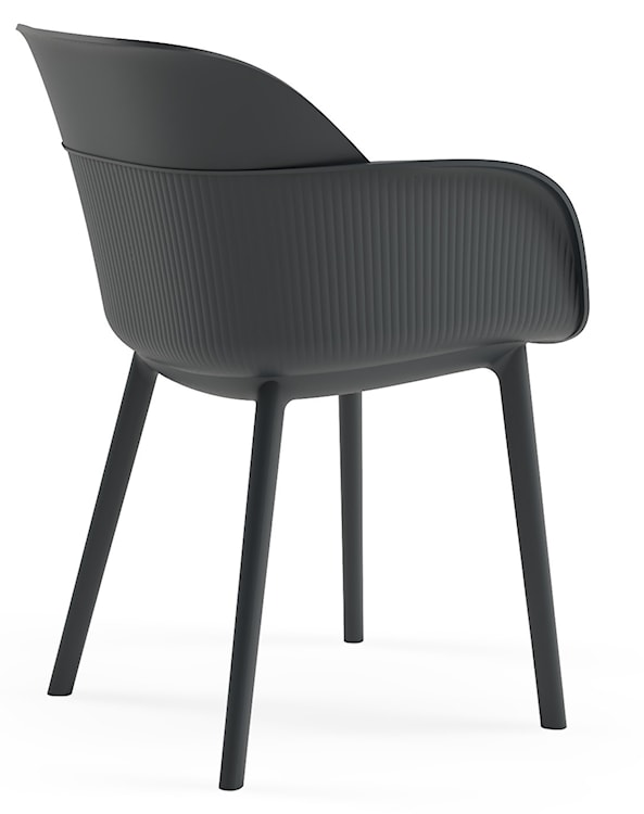 Krzesło ogrodowe Neitors z tworzywa sztucznego czarne  - zdjęcie 3