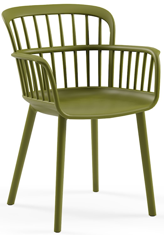 Krzesło ogrodowe Stanetes z tworzywa sztucznego zielone