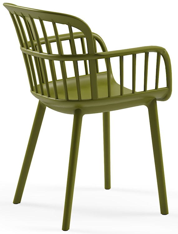 Krzesło ogrodowe Stanetes z tworzywa sztucznego zielone  - zdjęcie 3