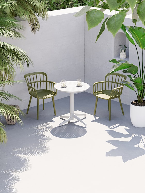 Krzesło ogrodowe Stanetes z tworzywa sztucznego zielone  - zdjęcie 2