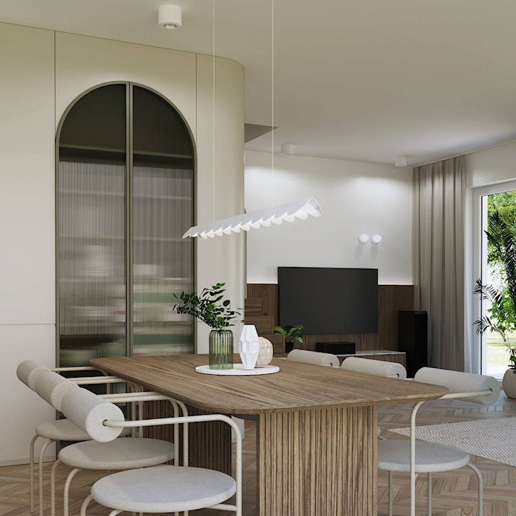 Lampa wisząca Biscuit LED beżowa 4000K  - zdjęcie 3