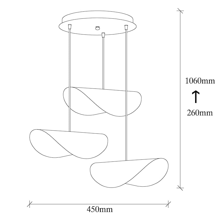 Lampa wisząca Rientaki kaskada x3 biała  - zdjęcie 5