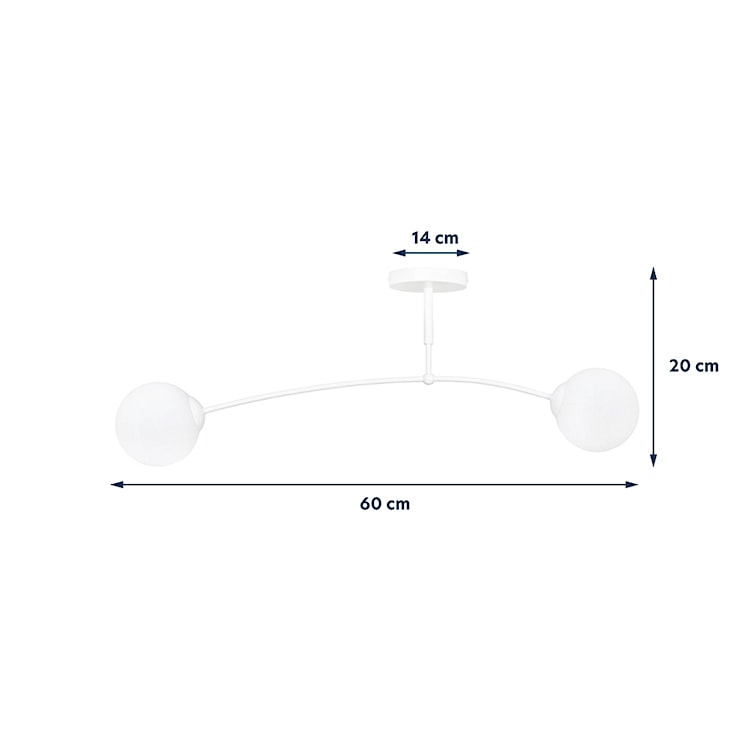 Lampa sufitowa Vinadio biała x2  - zdjęcie 3