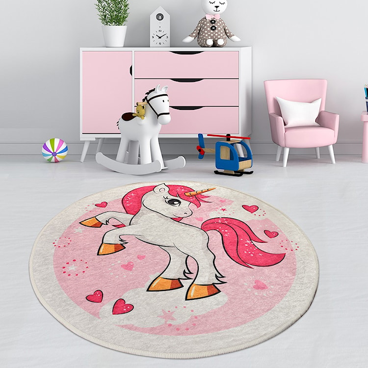 Dywan do pokoju dziecięcego Dinkley Pony średnica 140 cm  - zdjęcie 2