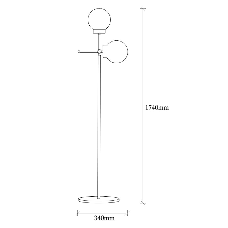 Lampa podłogowa Tuiren 174 cm czarna  - zdjęcie 7