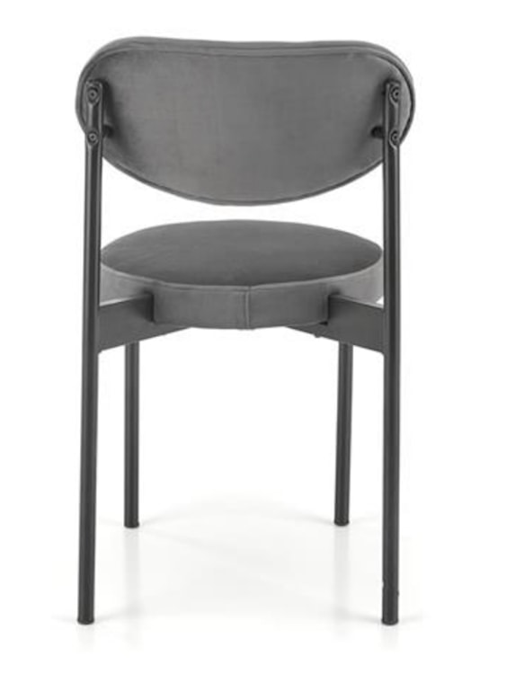 Krzesło tapicerowane Gaspler szary velvet  - zdjęcie 5