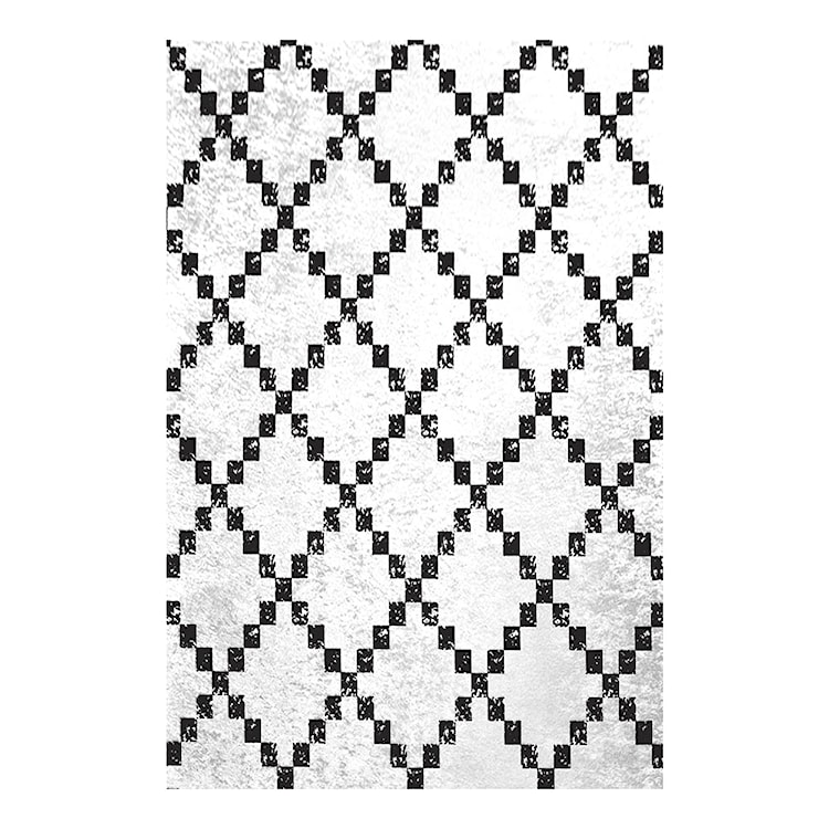 Dywan nowoczesny Maldints 80x200 cm czarno-biały