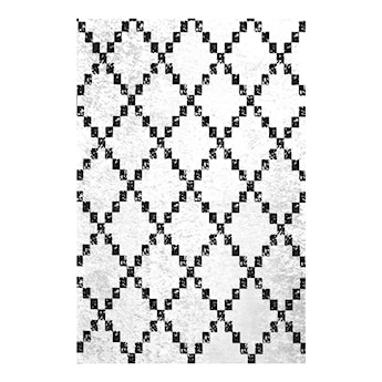 Dywan nowoczesny Maldints 80x200 cm czarno-biały