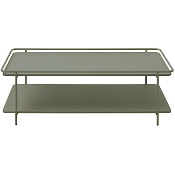 Stolik kawowy Yuba 55x110 cm z półką oliwkowy