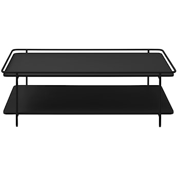 Stolik kawowy Yuba 55x110 cm z półką czarny