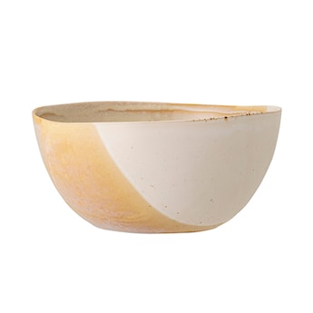 Miska Bloomingville Visisi żółty z kamionki średnica 26 cm