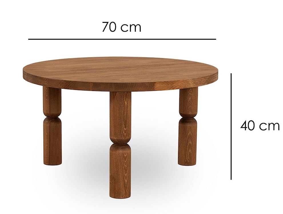 Stolik kawowy Chartiness 70 cm kasztan  - zdjęcie 7