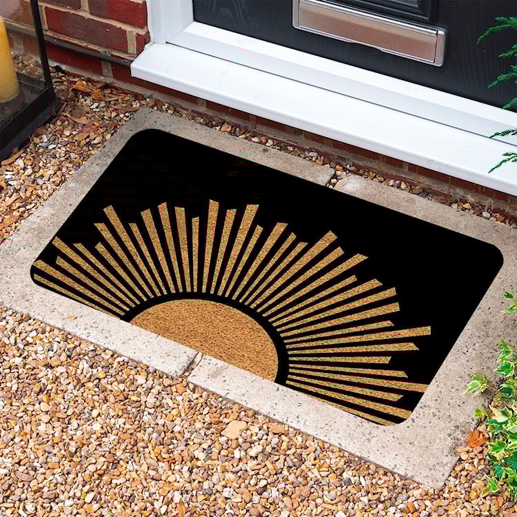 Wycieraczka do butów Sembing 70x40 cm czarno-brązowa  - zdjęcie 3