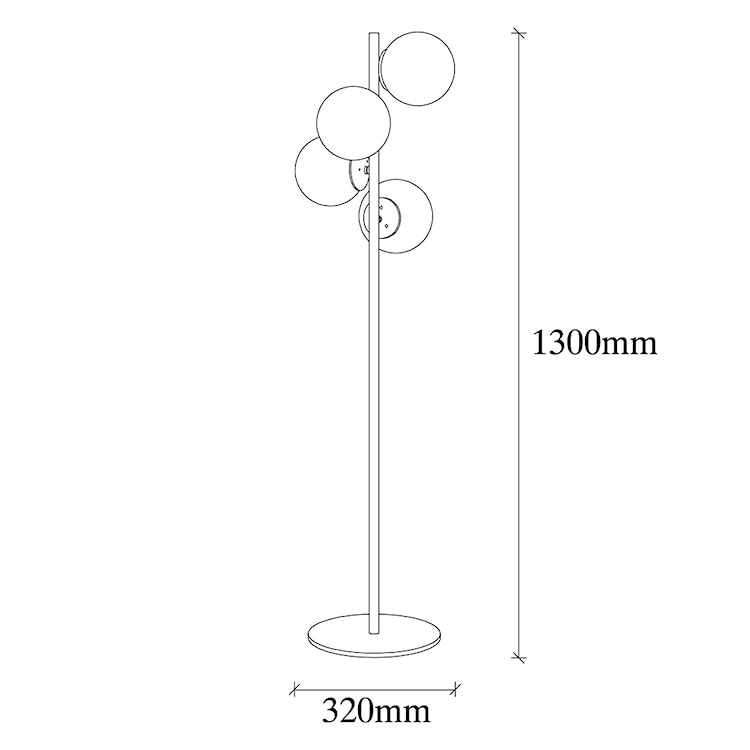 Lampa stojąca Spinoza x4 miedziana  - zdjęcie 7