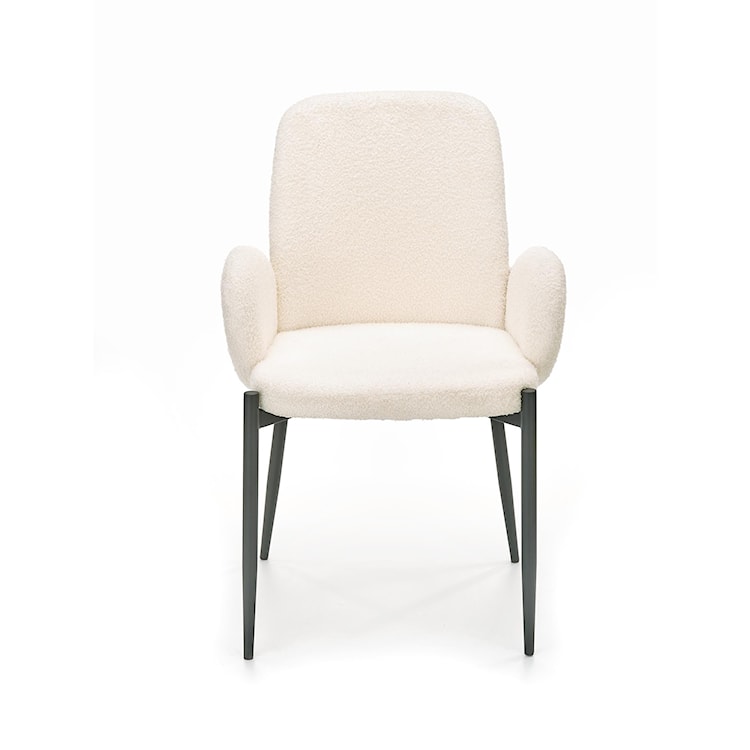 Krzesło tapicerowane Buxar kremowe - boucle  - zdjęcie 7