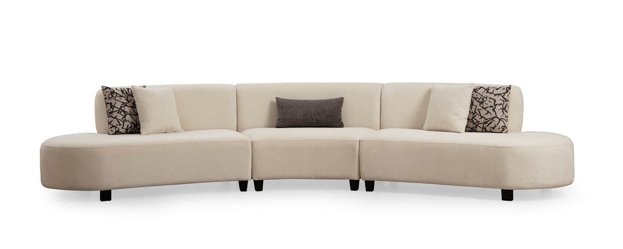 Sofa  modułowa Shavoid 390 cm kremowa 