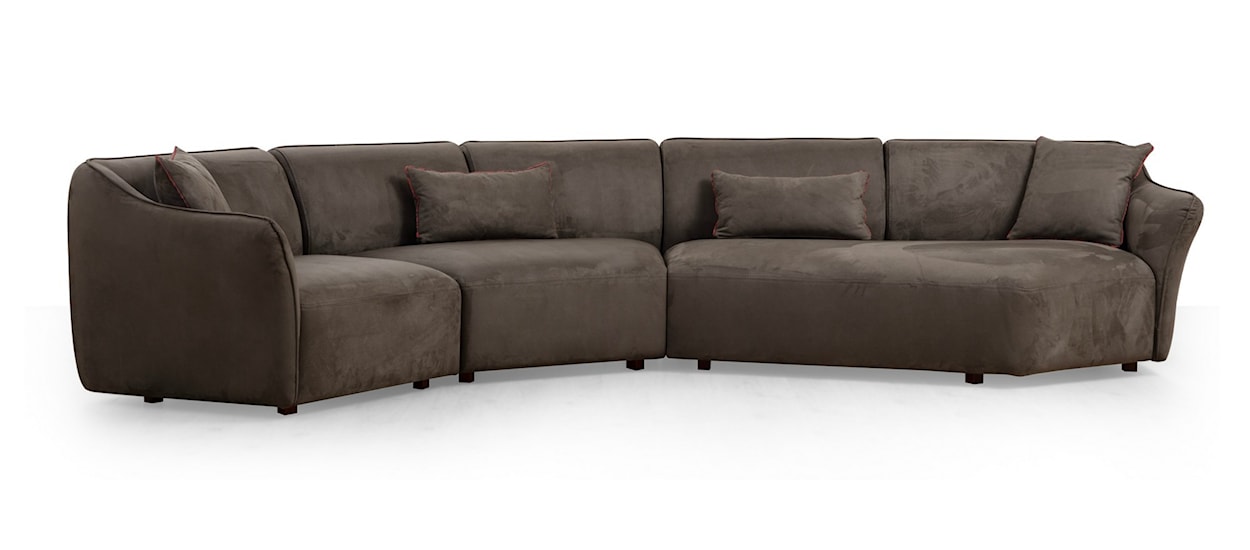 Sofa modułowa Reevad 360 cm brązowy velvet