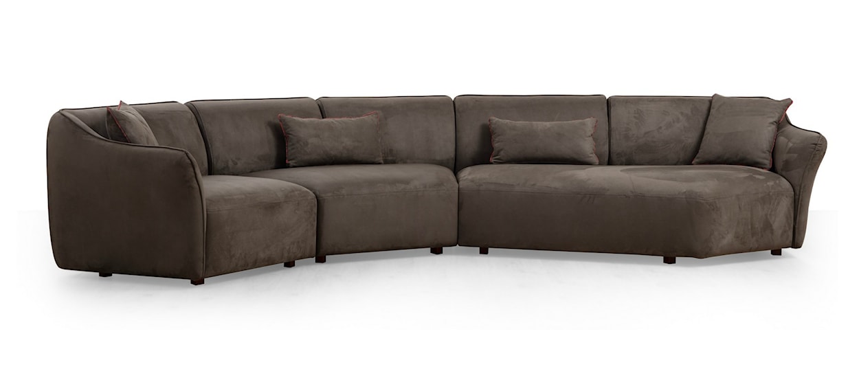 Sofa modułowa Reevad 360 cm brązowy velvet 