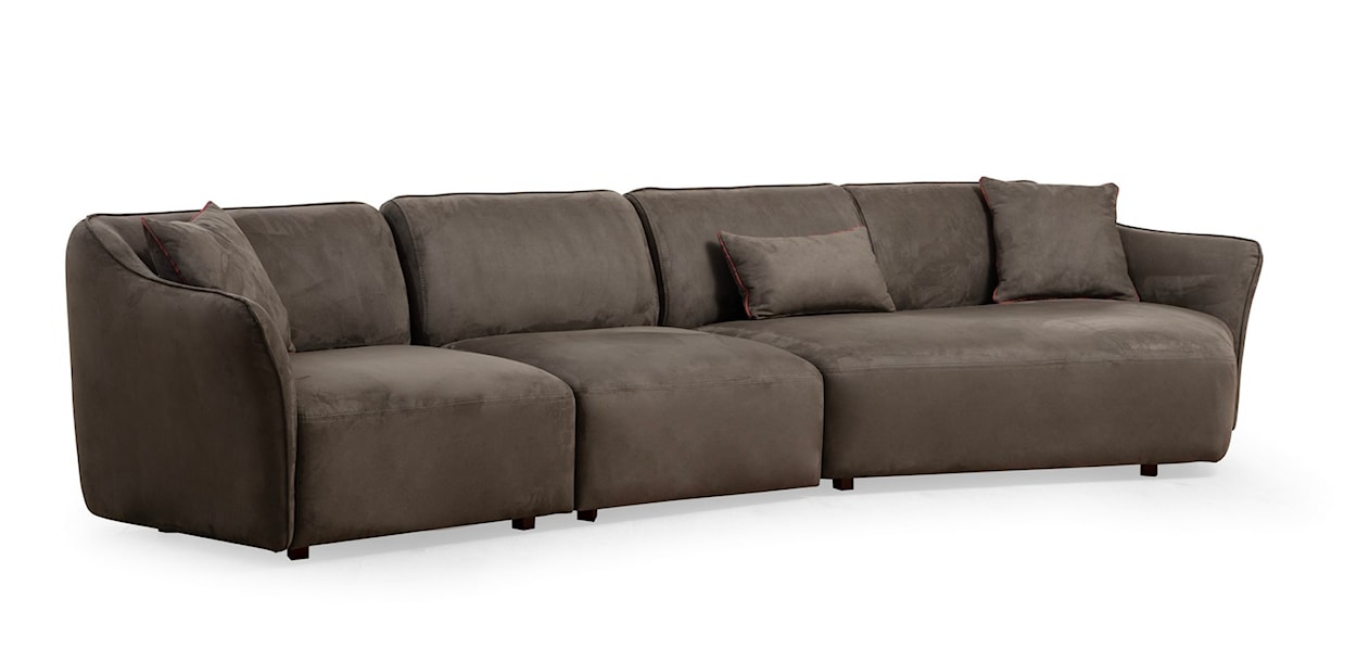 Sofa modułowa Reevad 376 cm  brązowy velvet