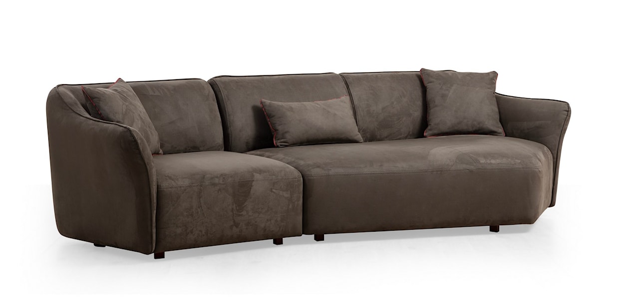 Sofa modułowa Reevad 288 cm brązowy velvet 