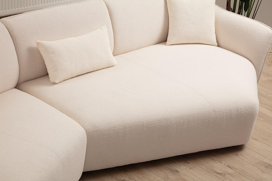 Sofa modułowa Reevad 360 cm w tkaninie boucle kremowa  - zdjęcie 4