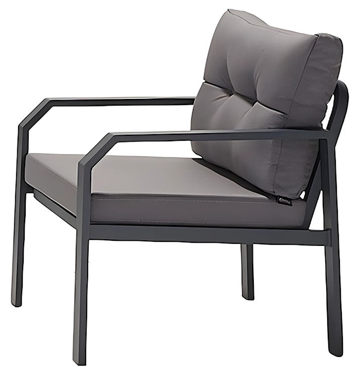 Zestaw ogrodowy Dillustic z sofą, dwoma fotelami i stolikiem aluminium grafitowy  - zdjęcie 3